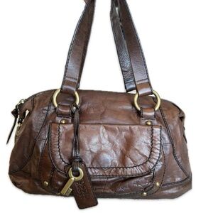 Elegant Brown Leather Satchel